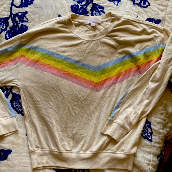 Spiritual Gangster Sweatshirt with Rainbow Stripes Size M - Picture 1 of 7